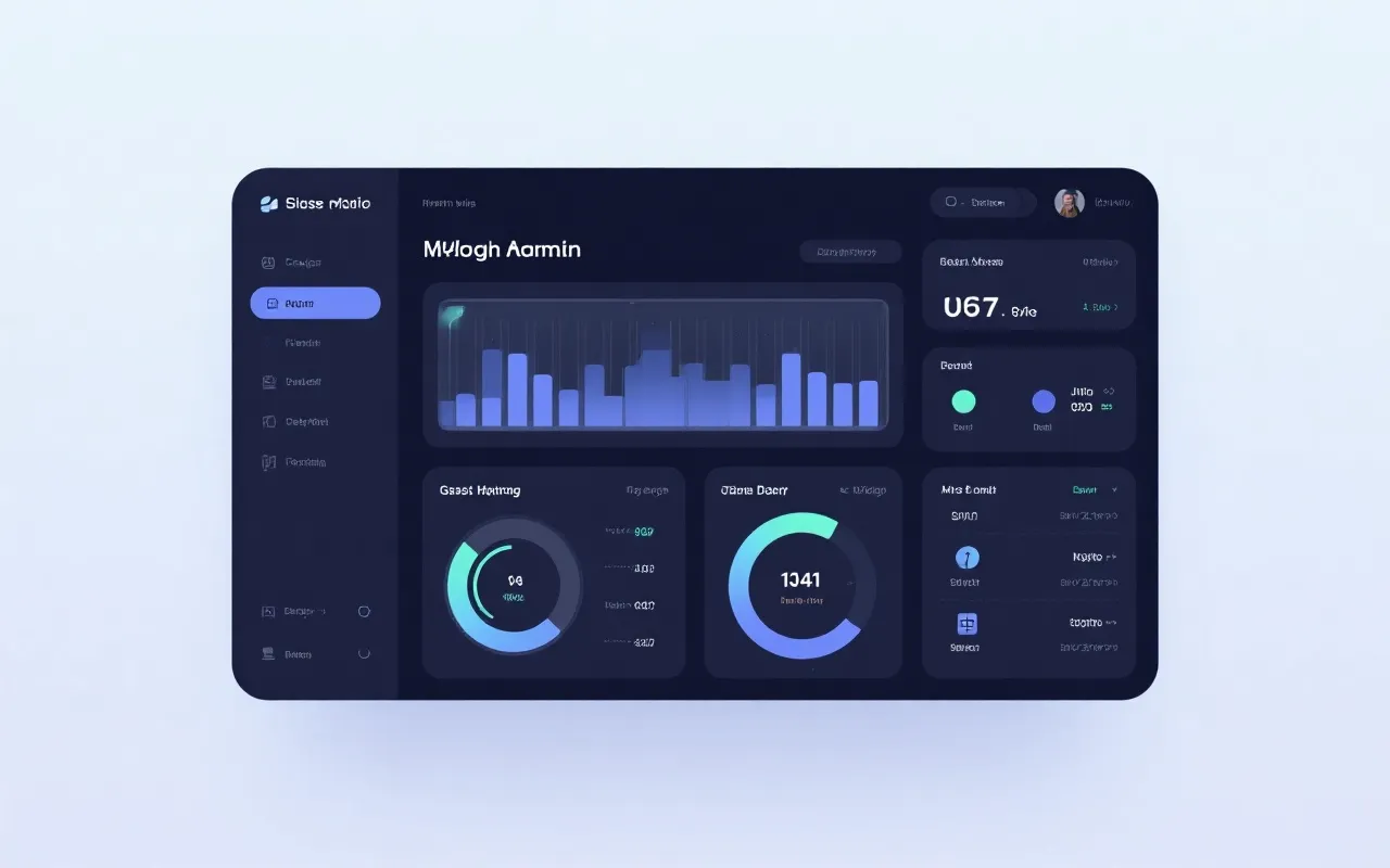 布局：简洁面板与玻璃拟态